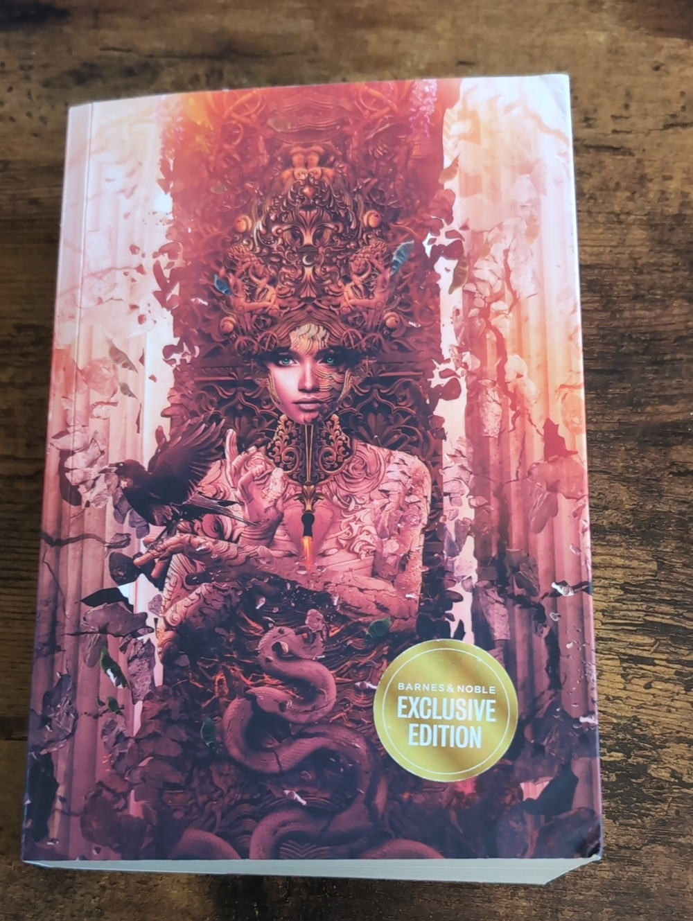 Barnes & Noble Pink and Gold Fantasy Art paperback
